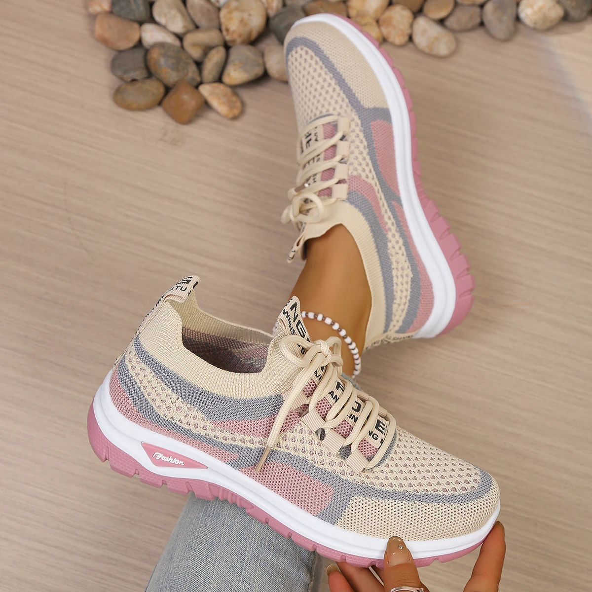Women Casual Sneakers Two-Color Low Heel Work Shoes