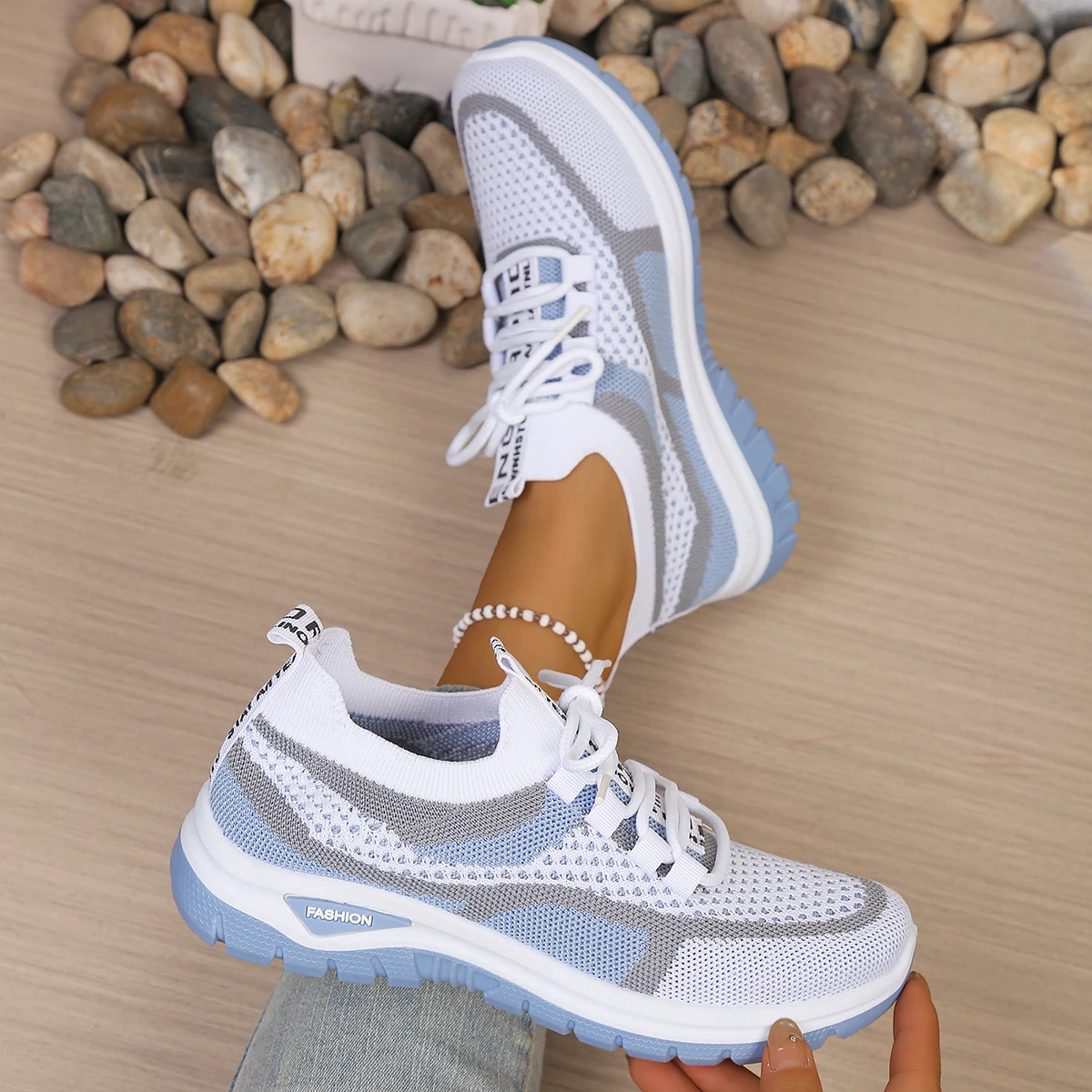 Women Casual Sneakers Two-Color Low Heel Work Shoes