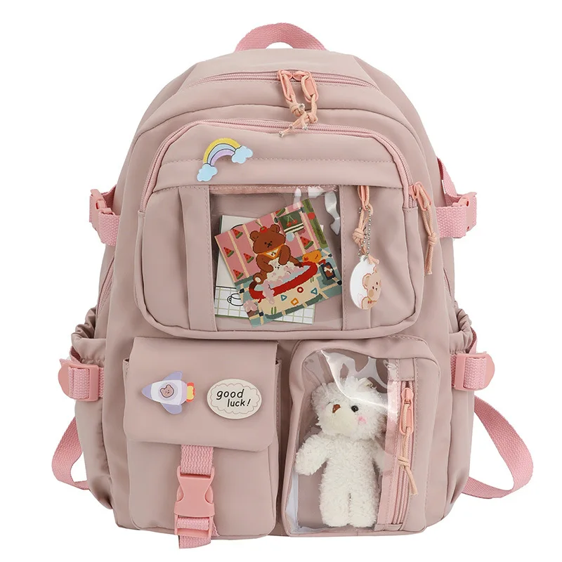 Nylon School Backpack For Girls And Women