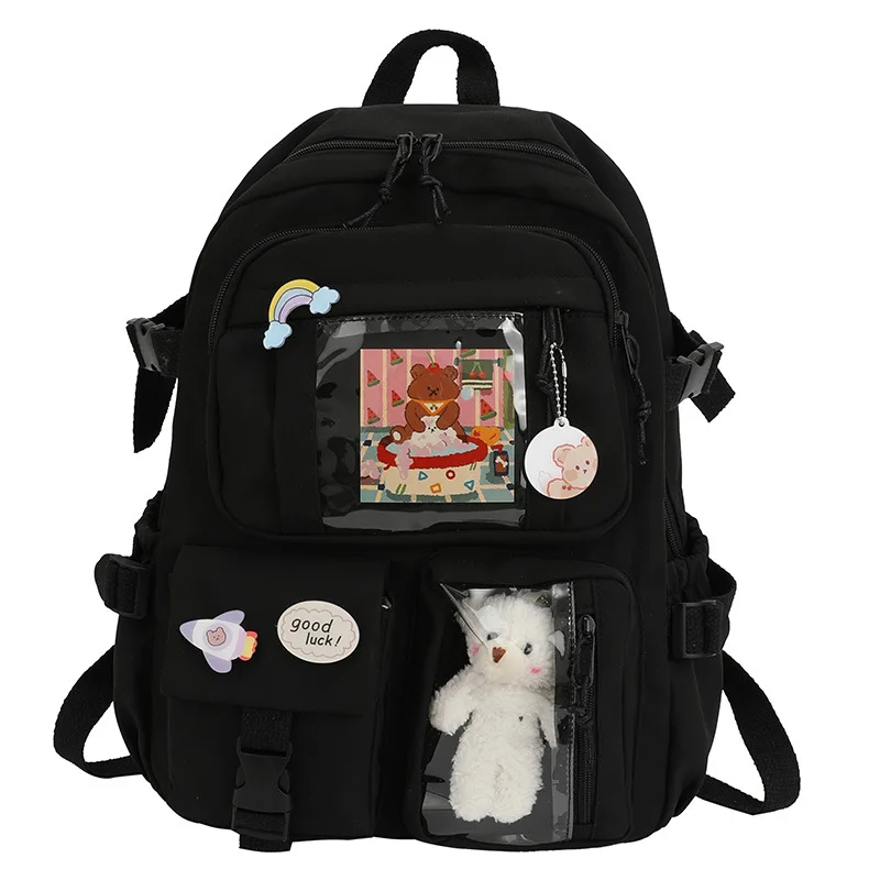 Nylon School Backpack For Girls And Women