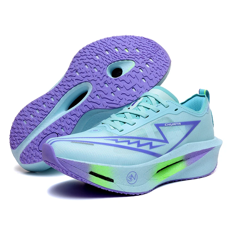 Men Running Shoes Carbon Board Marathon Athletic Sneakers