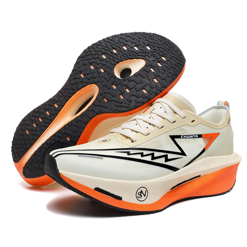Men Running Shoes Carbon Board Marathon Athletic Sneakers