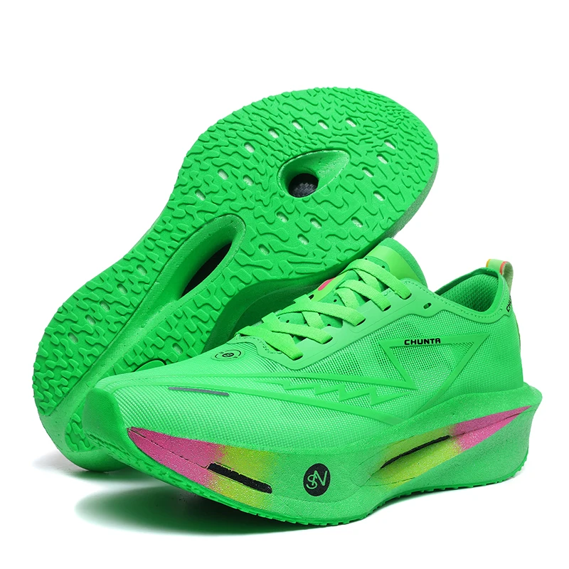 Men Running Shoes Carbon Board Marathon Athletic Sneakers