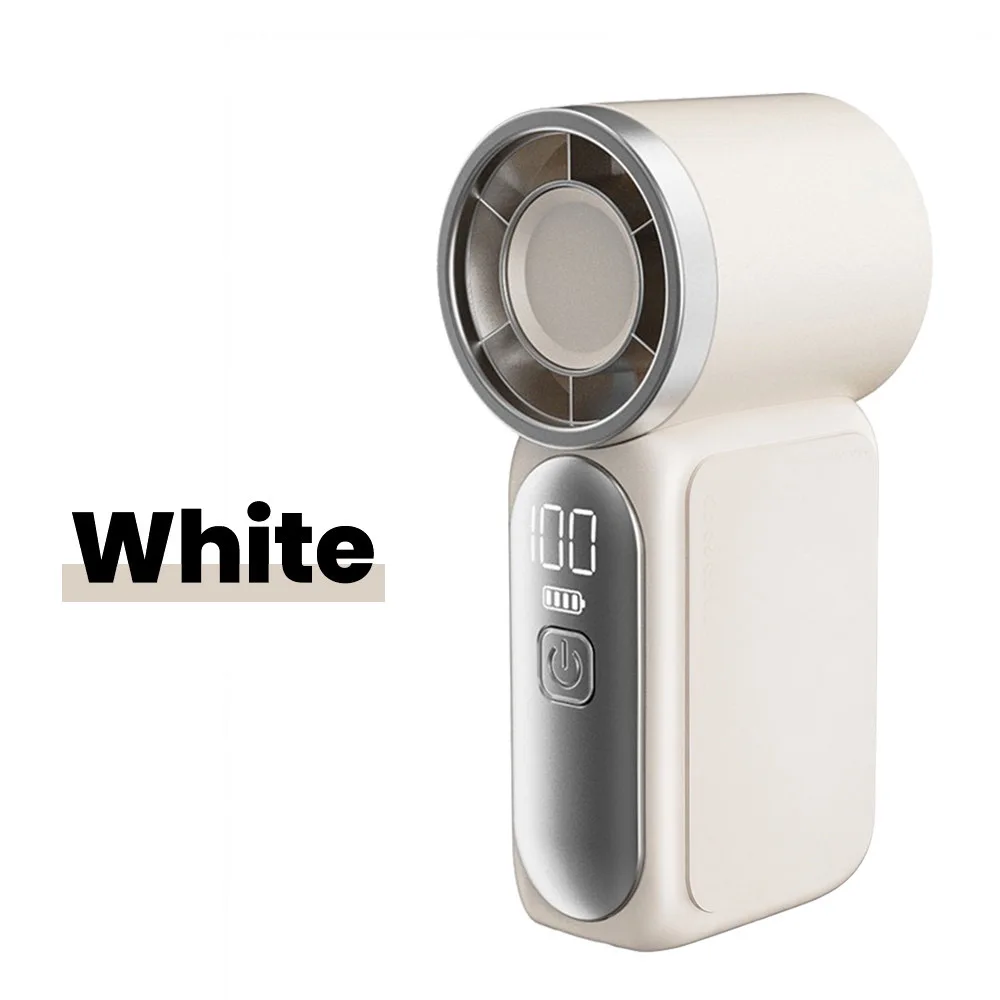 Mini Fan, Portable Handheld 5-Speed Type-C Rechargeable