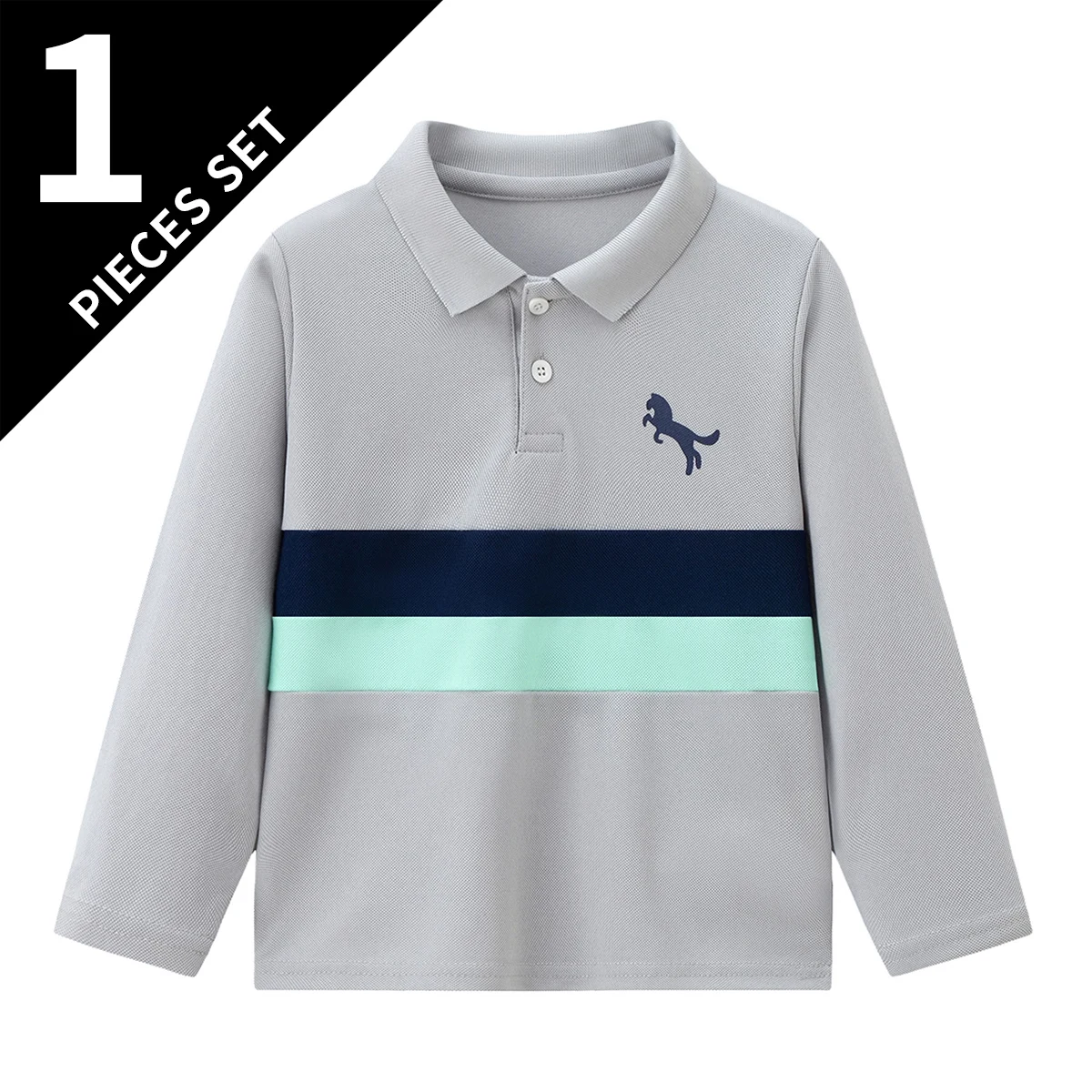 Kids Long Sleeve Polo Shirt