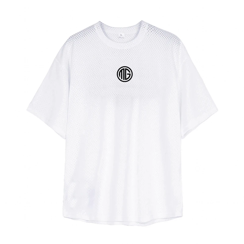 Mens Running T Shirt Oversized Breathable Mesh