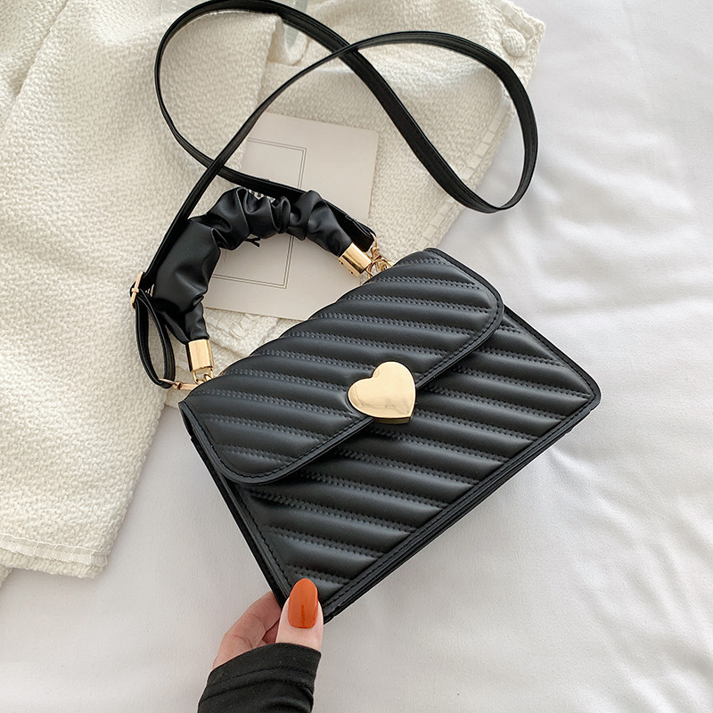 Shoulder Bag With Love Metal Design