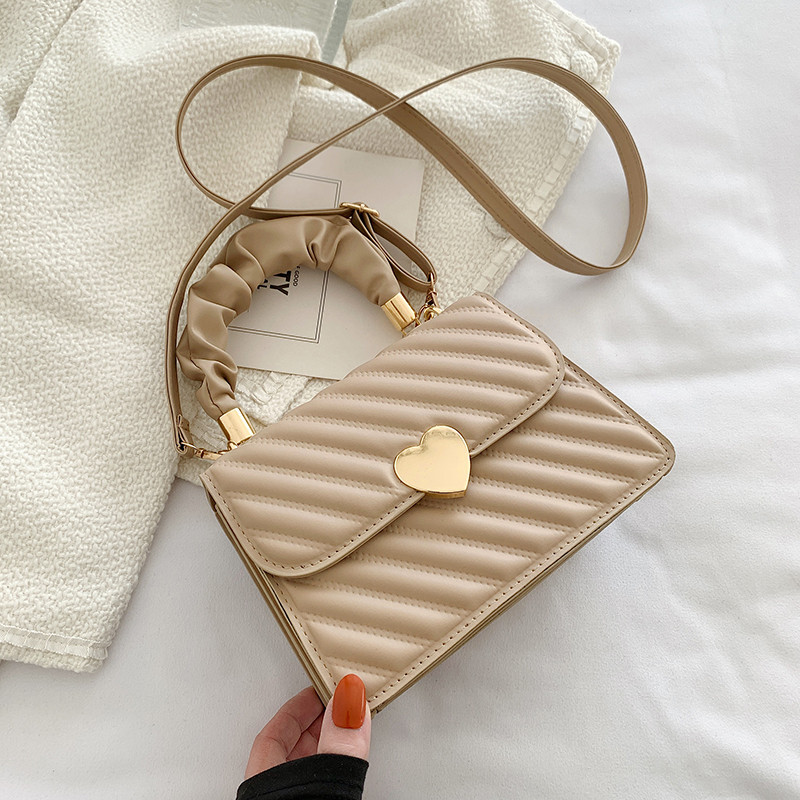 Shoulder Bag With Love Metal Design