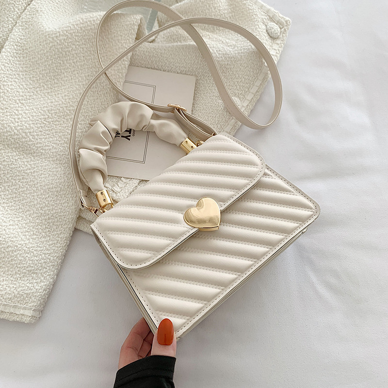 Shoulder Bag With Love Metal Design