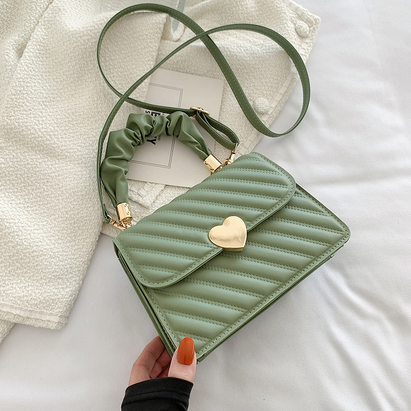 Shoulder Bag With Love Metal Design
