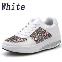 Sequin Women's Sneakers Silver Gold White 35-42
