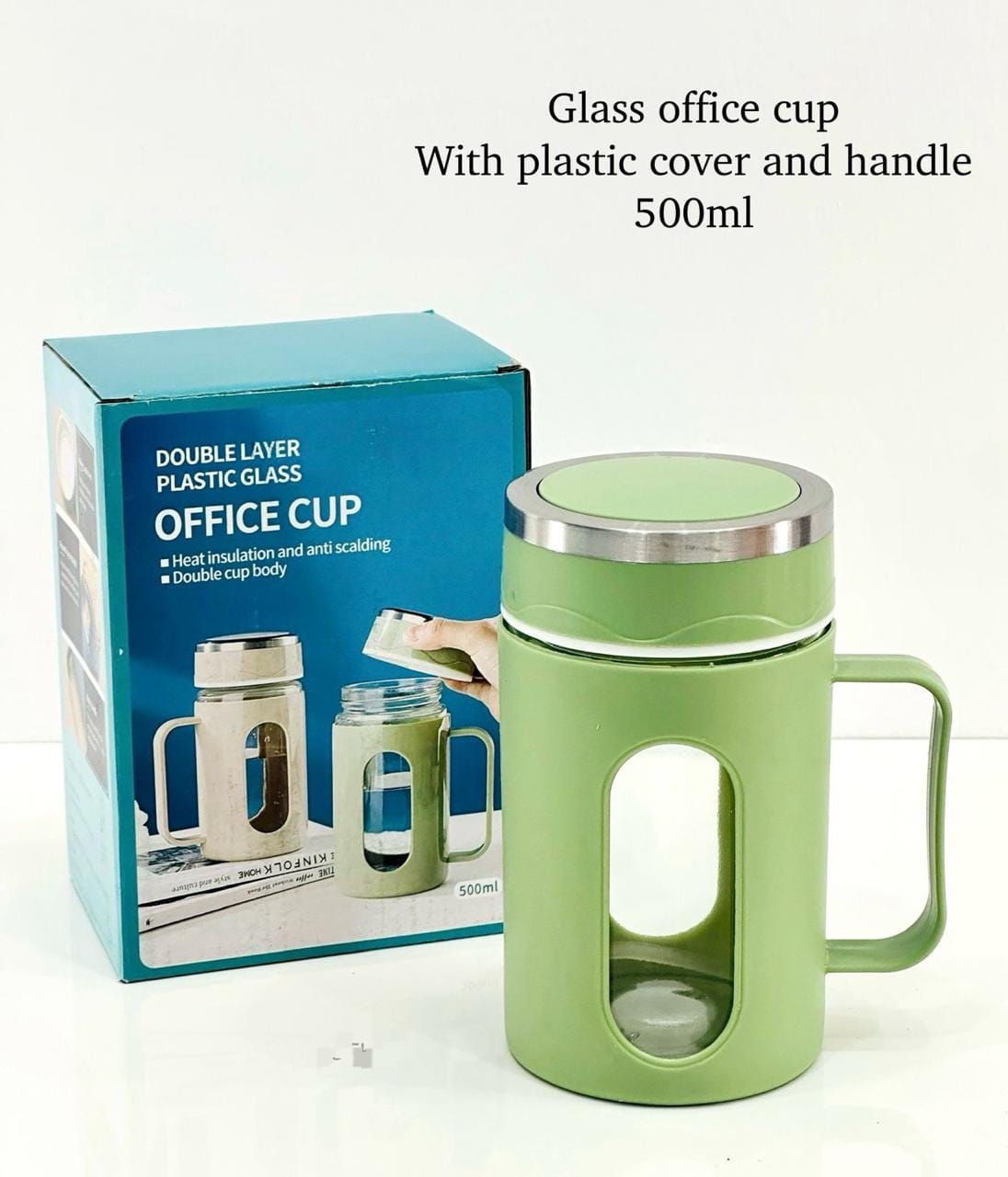 500ml Borosilicate Tea Mug with airtight Lid