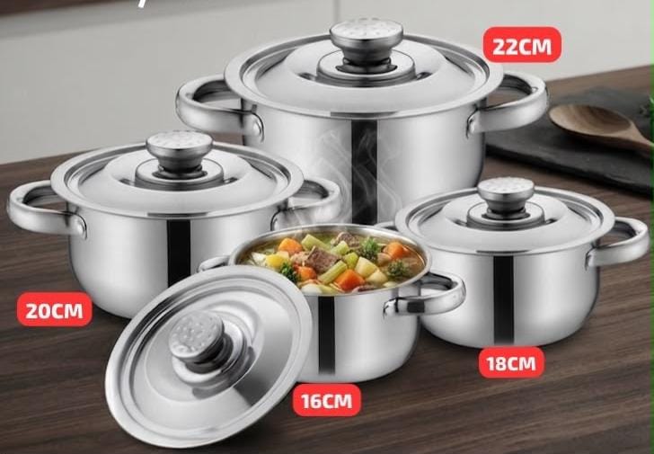 4pcs Stainless Steel Cookware Set
