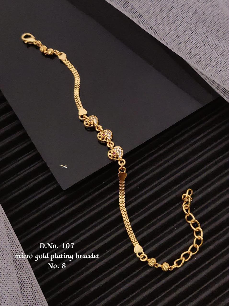 Micro Gold Plated AD Stone Bracelet