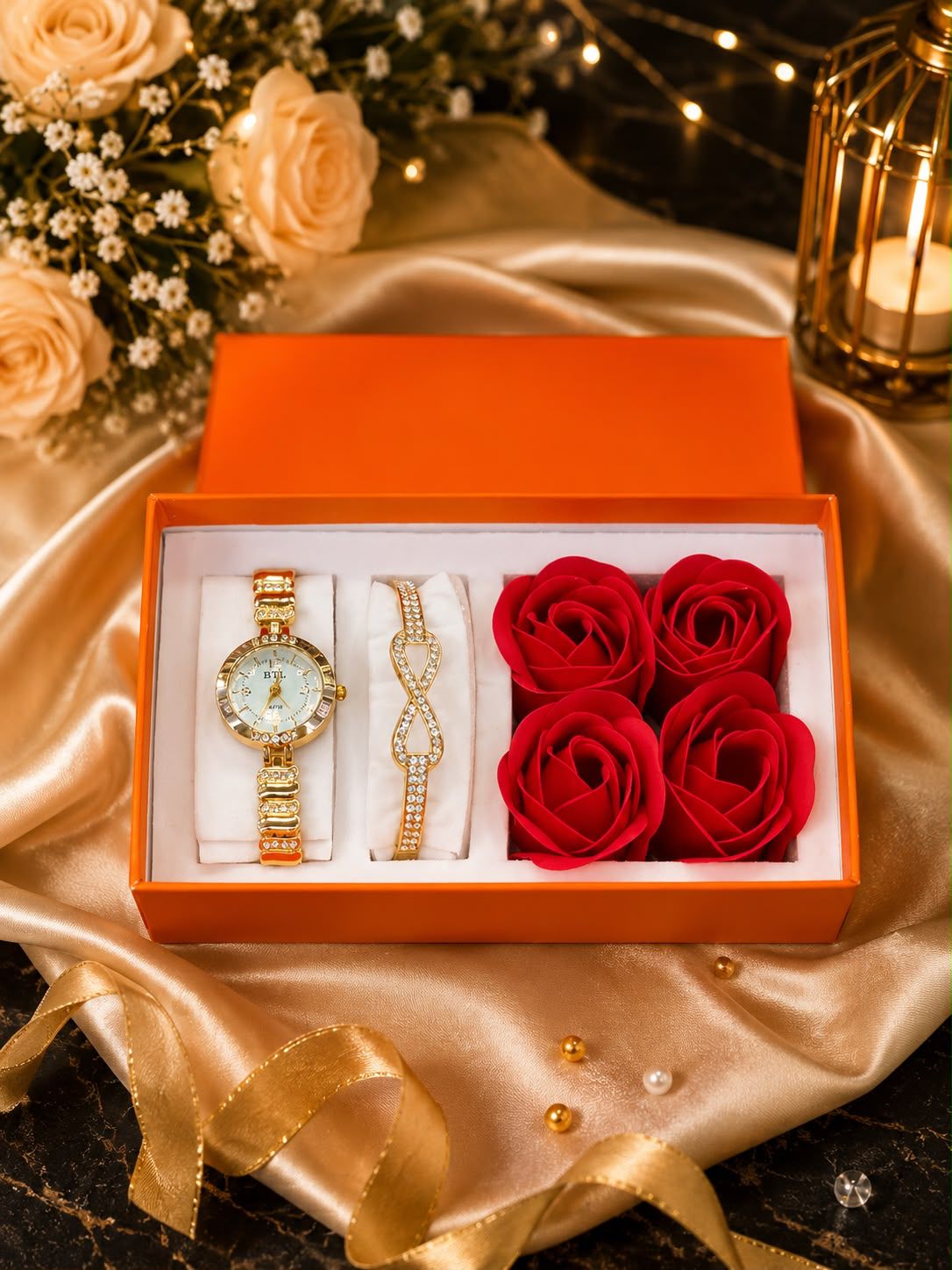 BITL Women's Gold-Tone Watch and Bracelet Gift Set 5