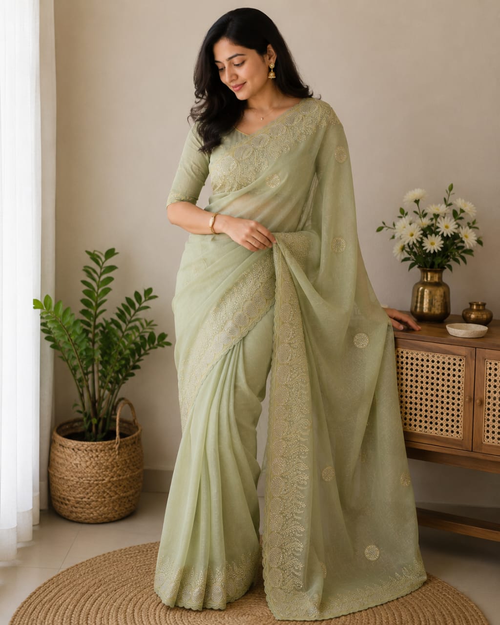 Embroidered Saree