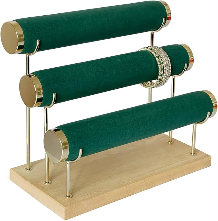 3-Tier Velvet Jewelry Display Stand