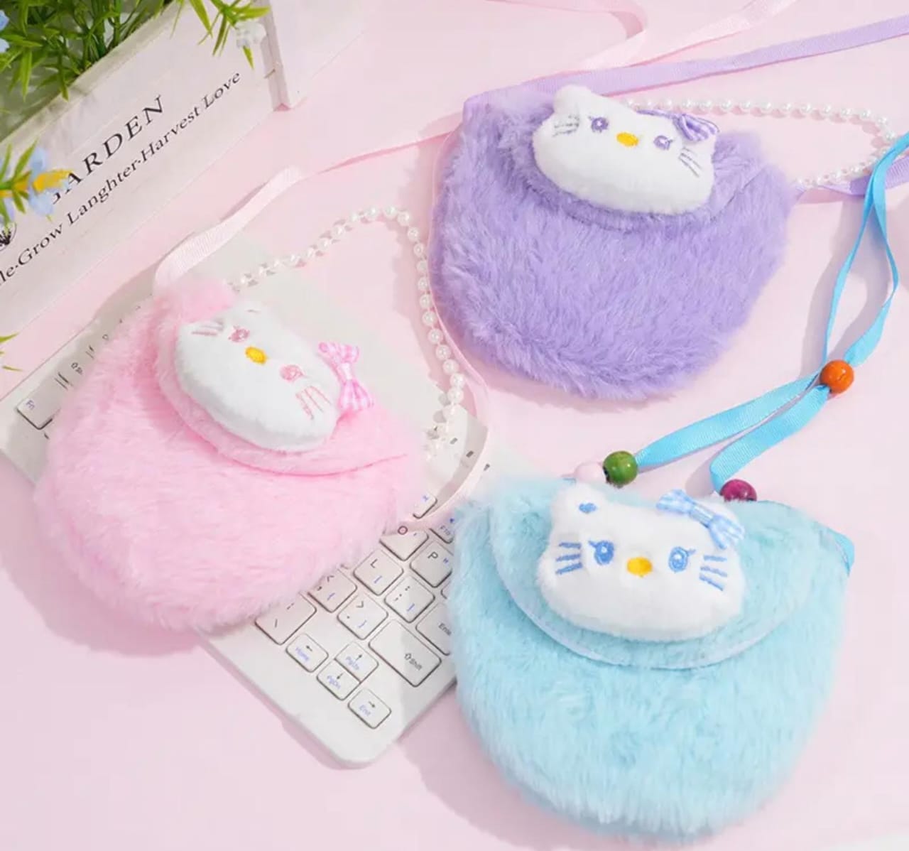 Plush Cat Crossbody Bag