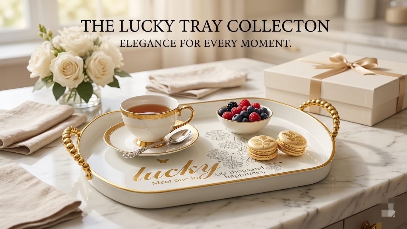 LUCKYJ Clover Series 3-Piece Nested Tray Set