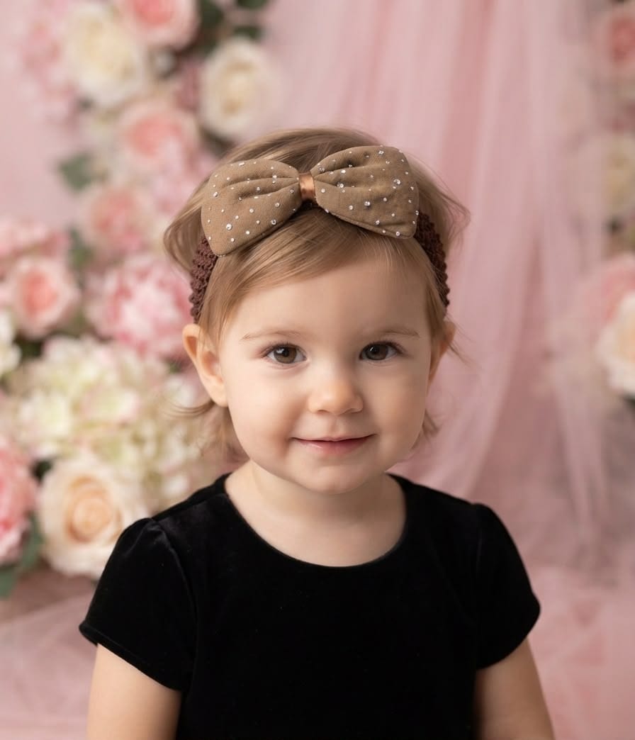 Rhinestone Bow Baby Headband