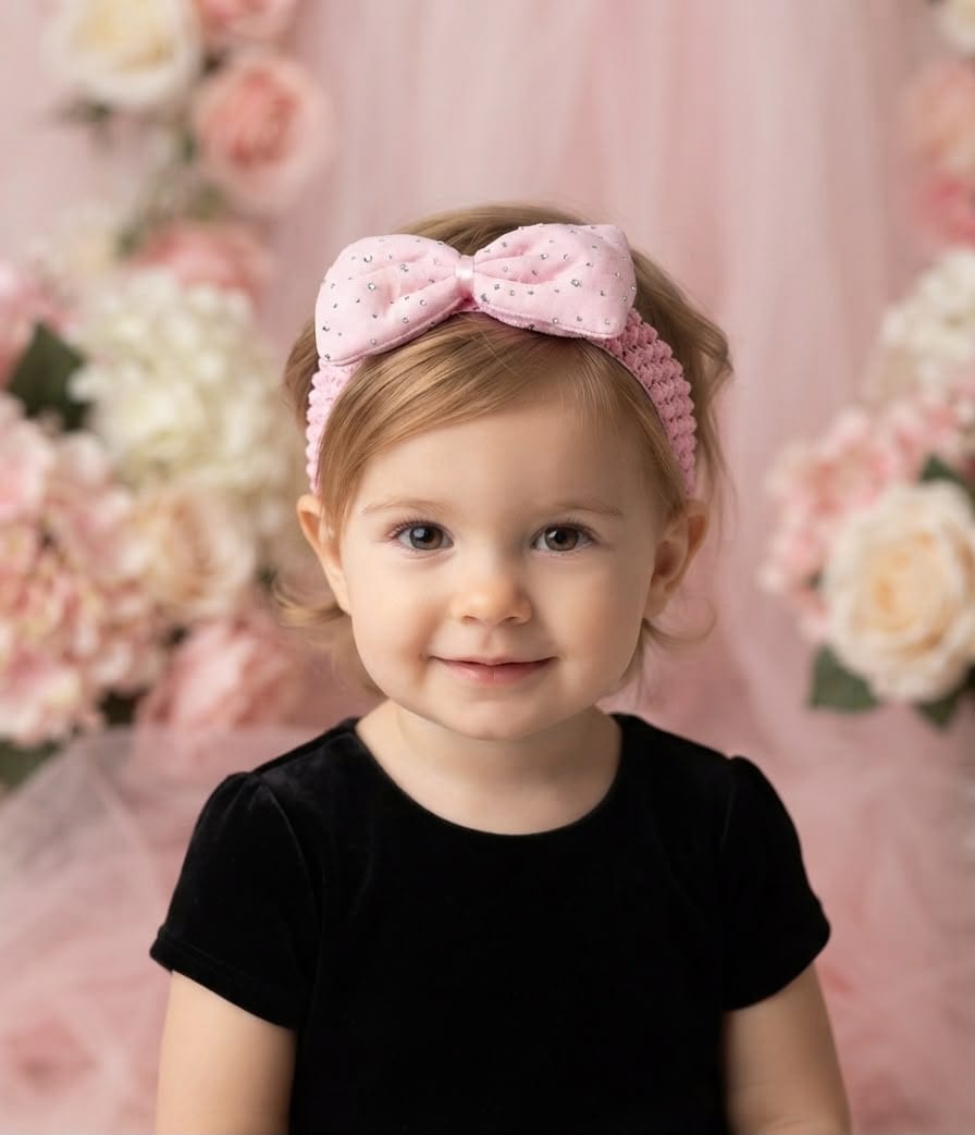 Rhinestone Bow Baby Headband