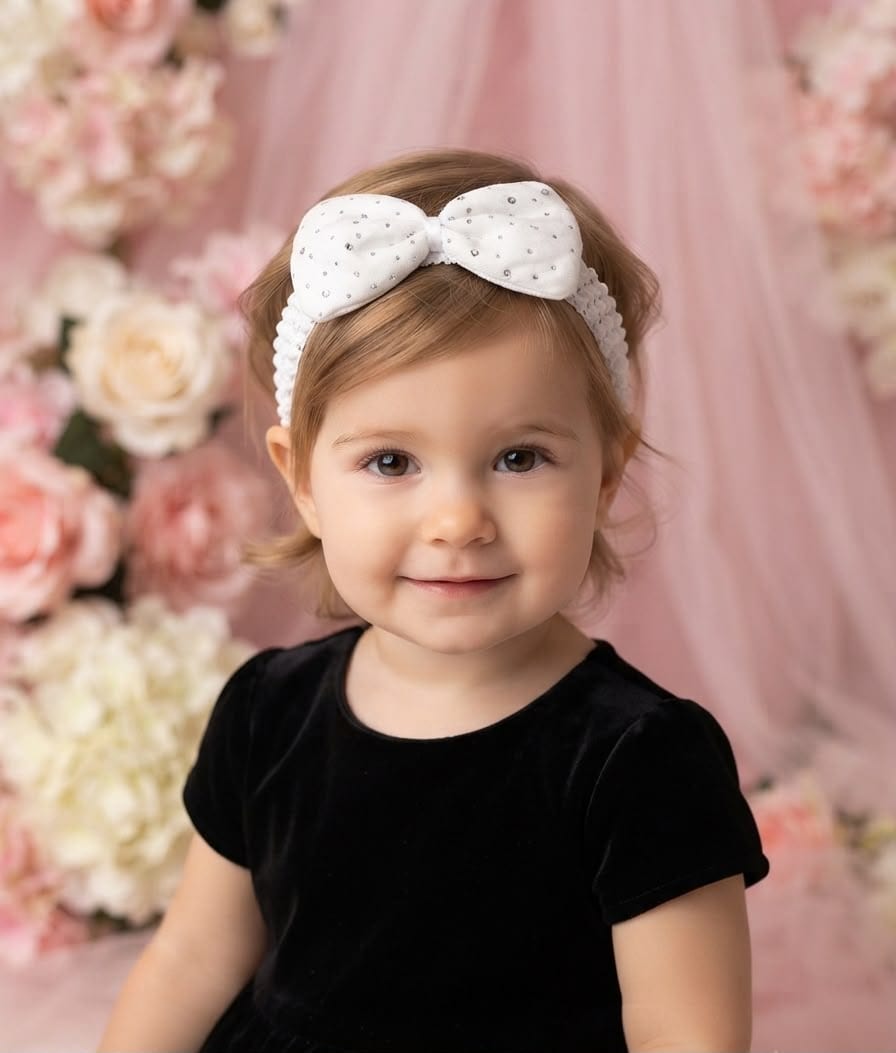 Rhinestone Bow Baby Headband