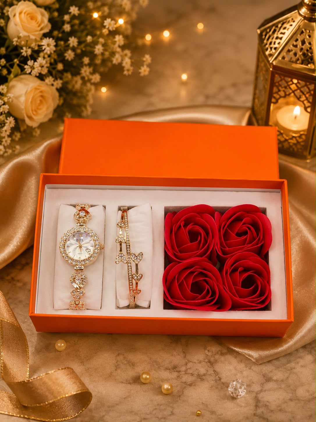 BITL Women's Gold-Tone Watch and Bracelet Gift Set 3