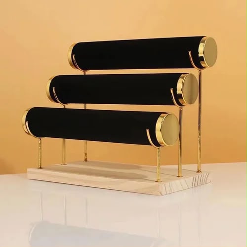 3-Tier Velvet Jewelry Display Stand