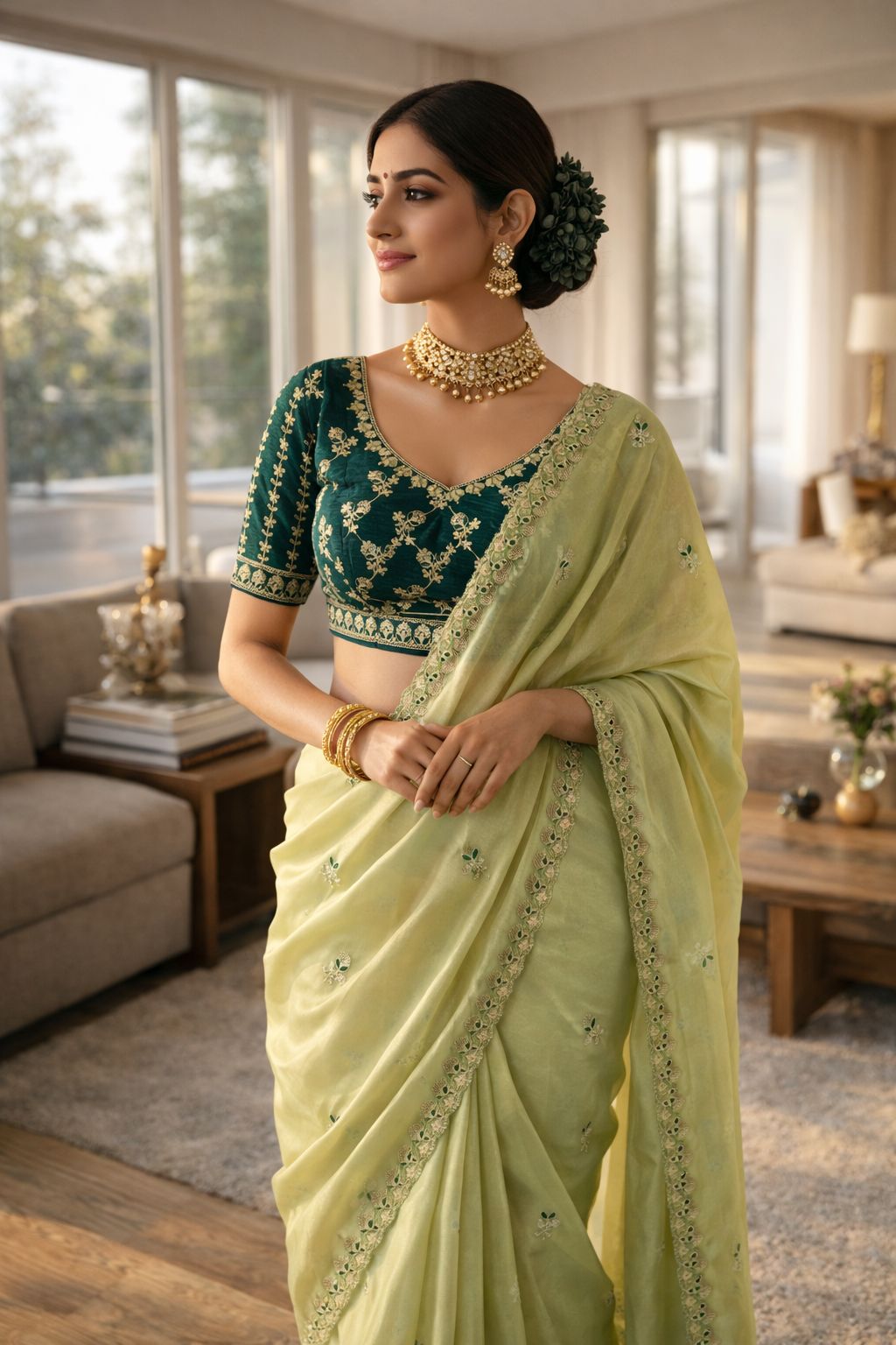 Soft Jari Tissue Silk Saree with Blouse
