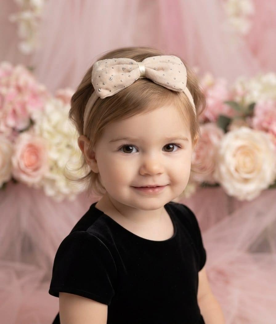 Rhinestone Bow Baby Headband