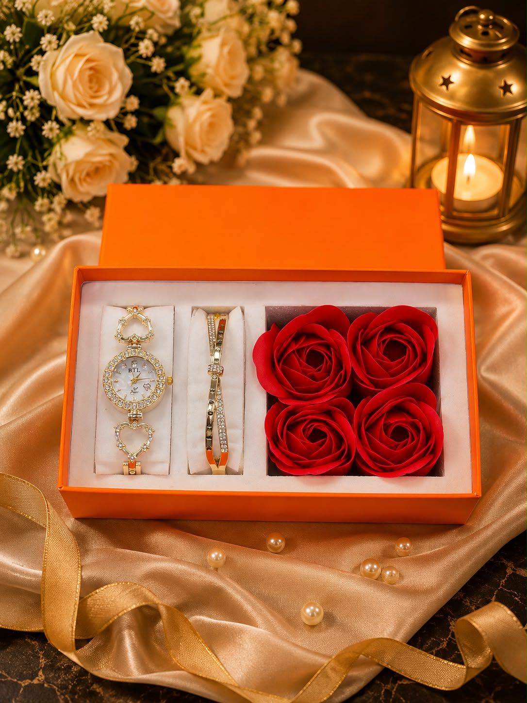  BITL Women's Gold-Tone Watch and Bracelet Gift Set 1