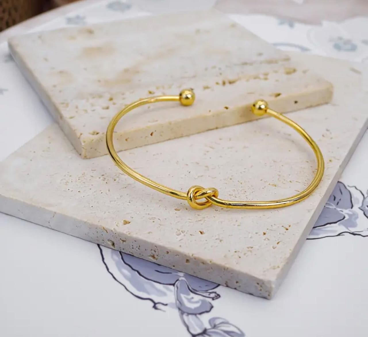 Gold-Tone Knot Cuff Bracelet