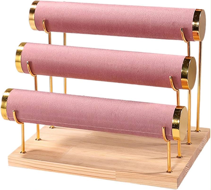 3-Tier Velvet Jewelry Display Stand