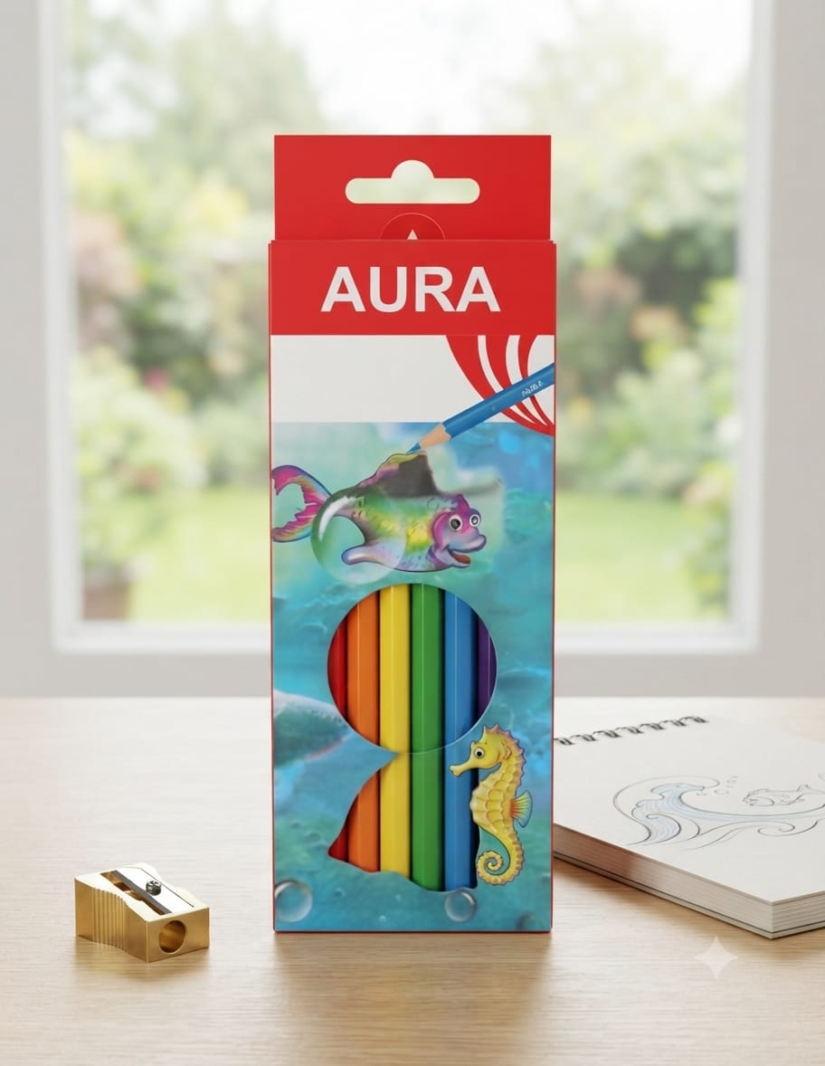 AURA 6-Piece Colored Pencil Set