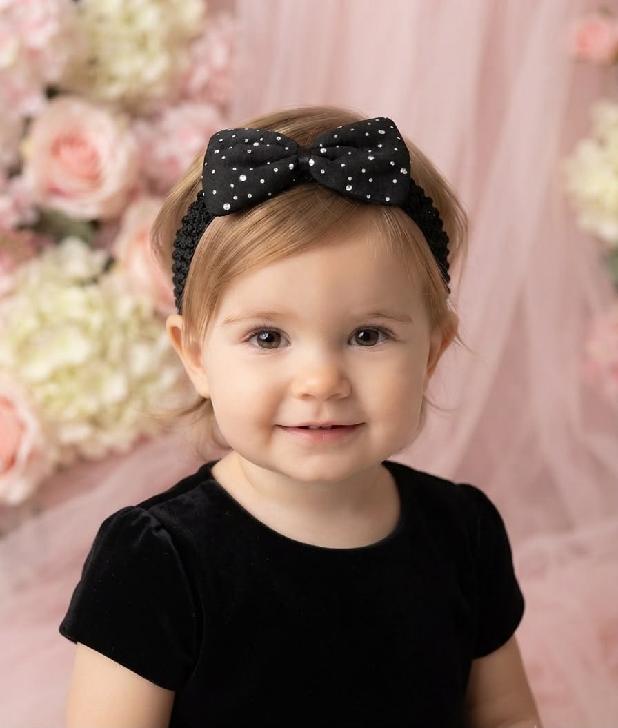 Rhinestone Bow Baby Headband