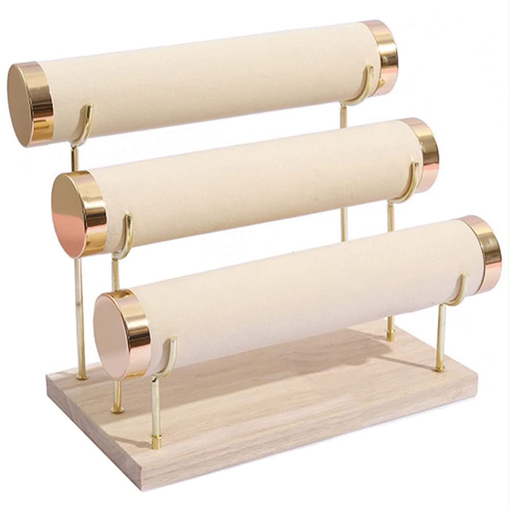 3-Tier Velvet Jewelry Display Stand