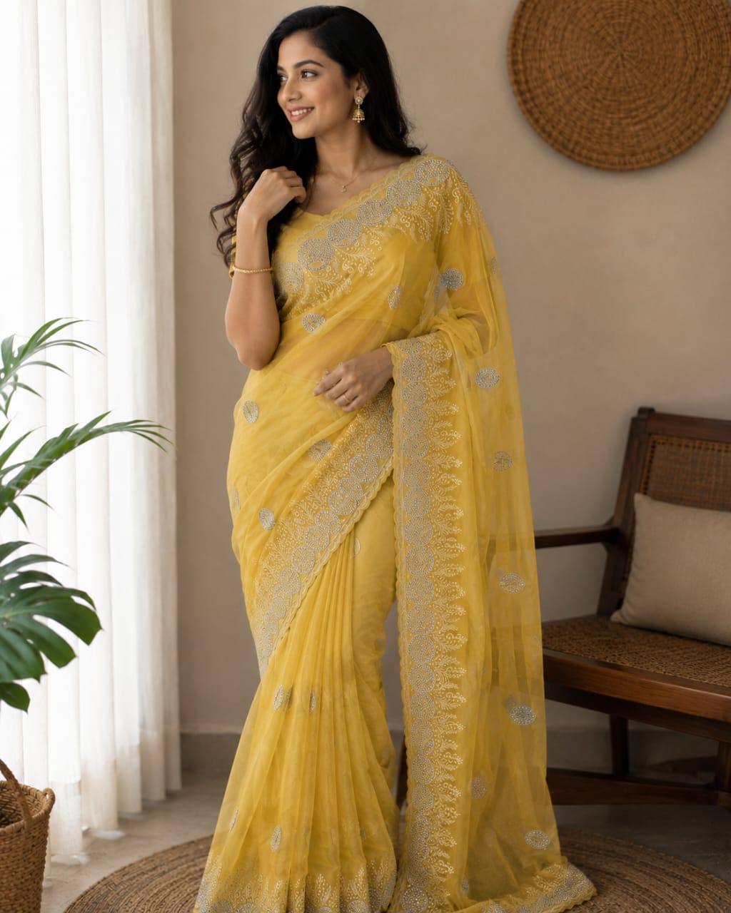 Embroidered Saree